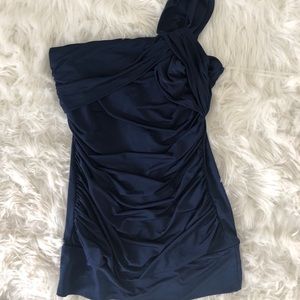 NEW!! Navy blue one shoulder blouse